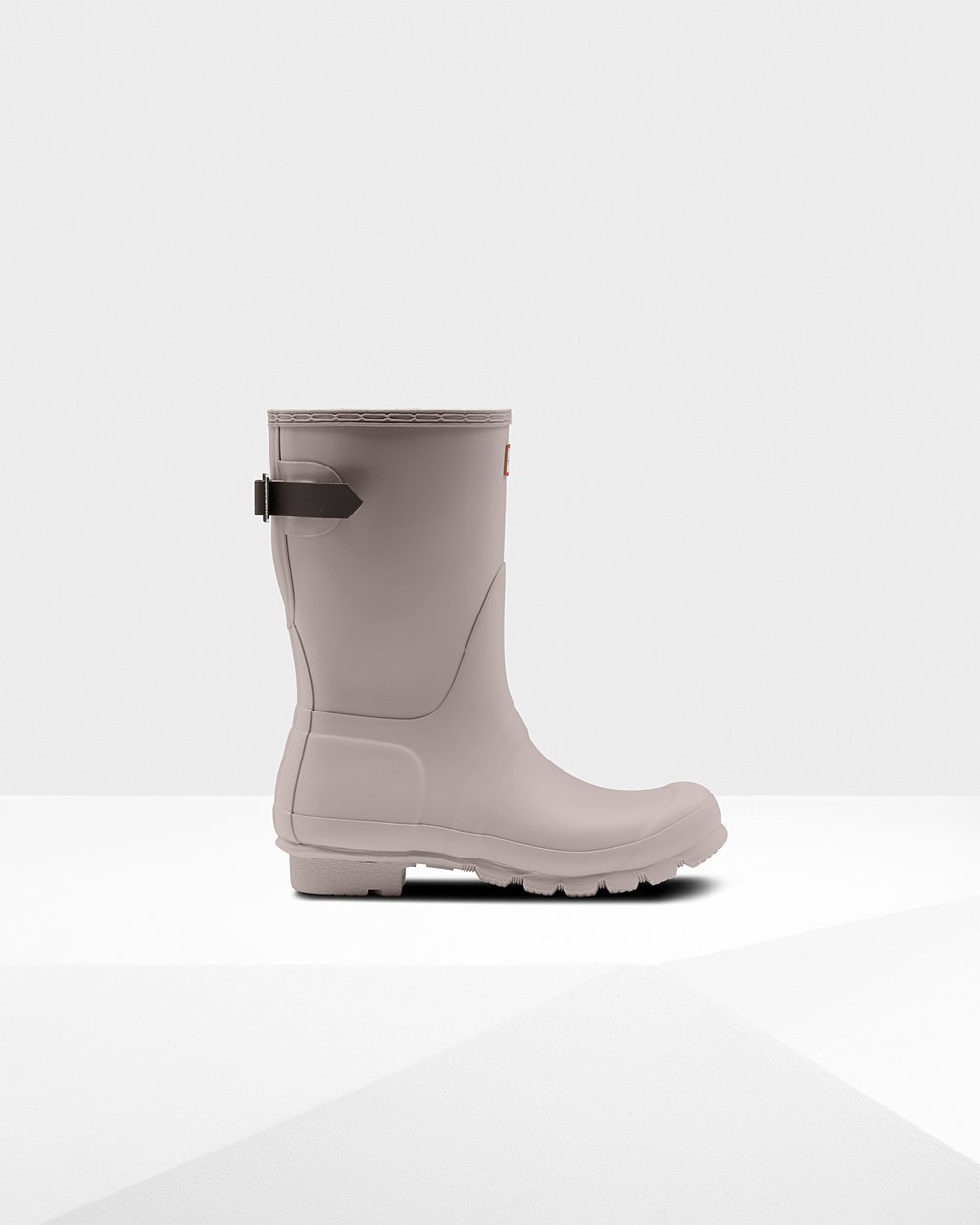 Womens Hunter Original Back Adjustable - Short Rain Boots Grey - 8506-NOLDF